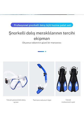 Techtic Paletli Şnorkel Seti Tüplü Dalış 37-41 S-m 42-47 L-xl