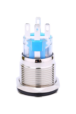 Moveevo 19mm Delikli Su Geçirmez Mavi Led Basma Anahtarı, Bakır Kaplama, Otomatik Yenilenme, Endüstriyel Araçlar Ve Modifikasyonlar İçin