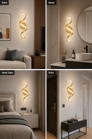 AvizeGO Sora Modern Led Duvar Apliği Günışığı Eskitme
