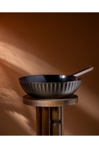 Madame Coco Freya Wok Tava - Kahverengi - 30 CM