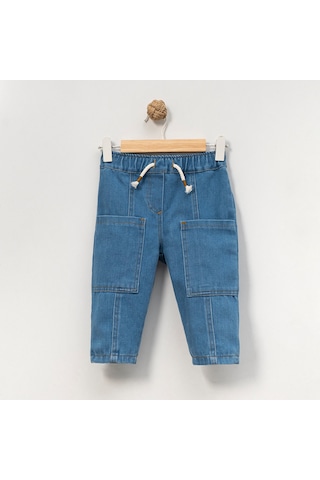 Erkek Çocuk 1-4 Yaş Kot Pantolon Açık Mavi