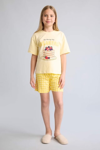Defacto Regular Fıt 2li Sarı Pijama Takımı Kız Çocuk H5508a826smyl155 Sarı-yl155