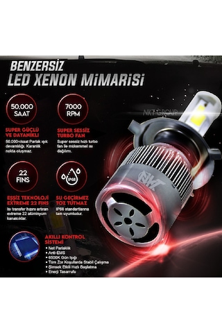 POINT MARKETING H1 White Beyaz Led Xenon Far Ledi Led Zenon Far Ampulü