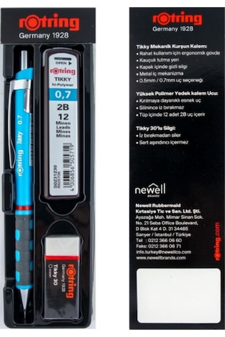 Okul Seti Tikky Versatil+min Silgi Hediyeli 0.7 Mm Açık Mavi Ro-kk07-07am Mavi