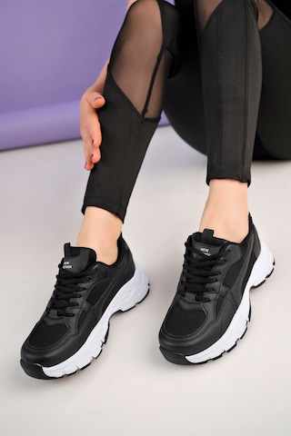 Mcdark Kadın Siyah Beyaz Siyah Sneakers Ayakkabı Black White