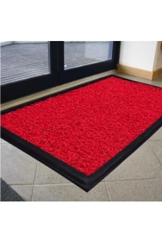 Kauçuk Hijyen Paspası Kırmızı Kıvırcıklı 60x80