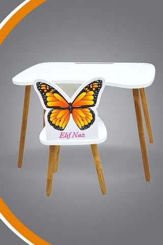 Ders Çalışma Masa Sandalye Takımı 4-12 Yaş Beyaz