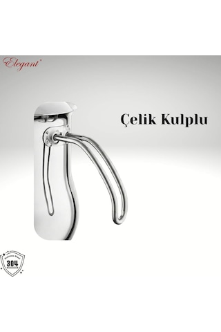 1,5 Lt. Çelik Sütlük Çelik Kulp Çelik
