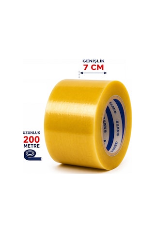 Ekstra Geniş Koli Bandı 7 Cm X 200 Metre Uzun Ambalaj Ve Kargo Bandı