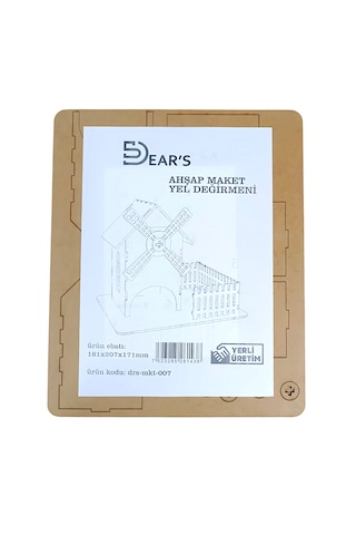 Ahşap Maket Yel Değirmeni 161 X 207 X 171mm