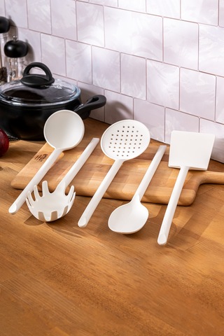 Emsan Fiesta 5 Parça Servis Seti Beyaz Beyaz