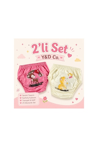 Y&d Co. Tuvalet Alıştırma Külodu Kız Çocuk 2'li Set 4 Yaş