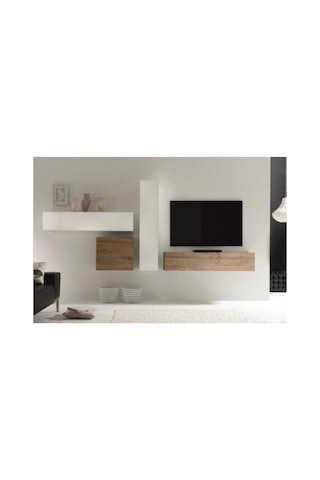 Roble Tasarım Tv Ünitesi Safir Meşe - Beyaz