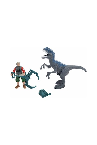 Sunman Oyuncak Oyun Set Dıno Valley Dınodanger 1fgr./1dinozor 2a. - Gri Standart