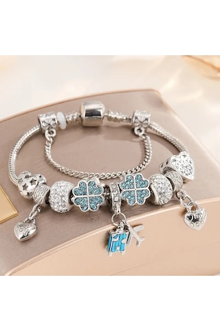 WorldshopMy Dog, Seyahat Temalı Mavi Bileklik