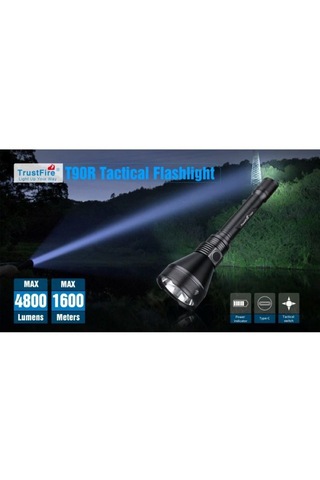 Trustfire T90r Taktikal Fener 4800 Lümen Siyah