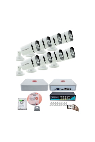 8'li Güvenlik Ip Kamera Seti - Kdj-8s-4w-p-ıp-v0