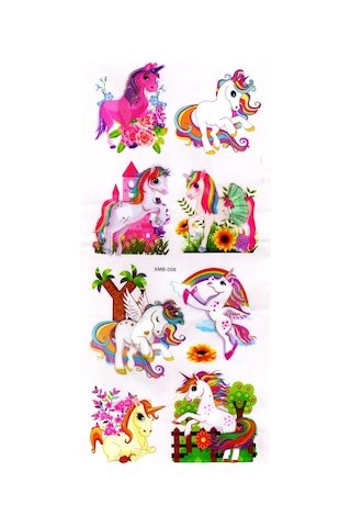 Duvar Sticker Kabartmalı 3 Boyutlu Sticker, 3d Duvar Stiker Xmb006 55x25 Cm - Unicorn Rainbow