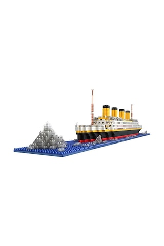 1860 Adet Titanic Cruise Gemi Modeli Elmas Yapı Dıy Blokları Kiti Çocuk Oyuncakları Hediye 2020