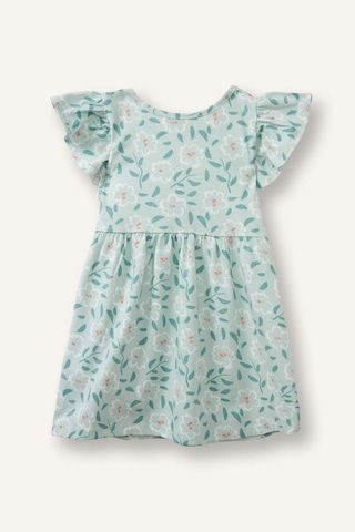 Defacto Desenli Askılı Elbise Kız Bebek H2176a526smgn1114 Yeşil-gn1114