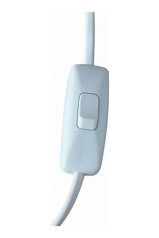 2 Metre Arapuarlı Aç Kapat Anahtar Fişli Abajur Lambader Duyu Seyyar E14 2x0,50 Beyaz