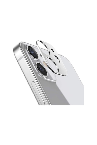 Apple, Uyumlu iPhone 12 3d Metal Kamera Koruyucu Metal Lens- 5775