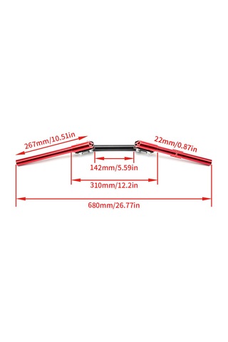Symbee 7/8'' 22mm Ayarlanabilir Çıkarılabilir Motosiklet Gidonu - Hafif Alüminyum, Dayanıklı Ve Modifiye Uyumlu