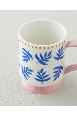 English Home Gifty Petal New Bone China Kupa 310 Ml Pembe-sarı-mavi Pembe-sarı-mavi
