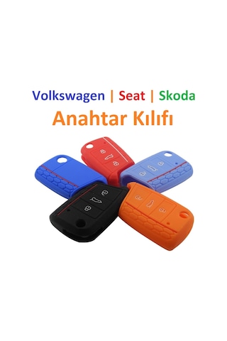 Volkswagen Yeni Polo Uyumlu Tiguan Golf 7 Gti Seat Uyumlu Silikon Anahtar KılıfI