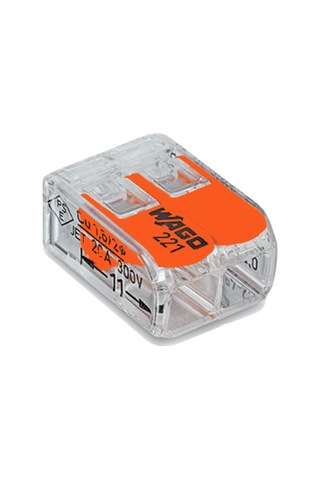 Wago 221-412 2'li Yaylı Tırnaklı Buat Klemensi 2 x (0.2-4 Mm)