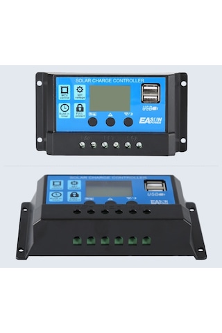 Solar Güneş Paneli Akü Şarj Kontrol Cihazı 10 Amper 12v 24v