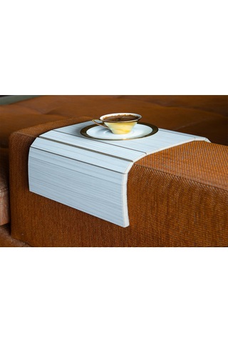 Mobitell 4 Adet 45x25 Beyaz Portatif Koltuk Sehpası