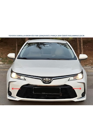 Toyota Corolla Uyumlu Krom Sis Farı Çerçevesi 2 Parça 2019 Ve Üzeri