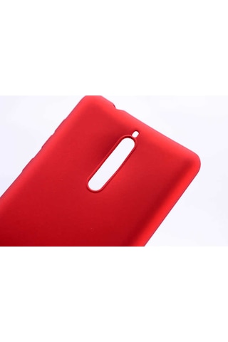 Nokia 8 Kılıf Zore Premier Silikon Kapak Kırmızı