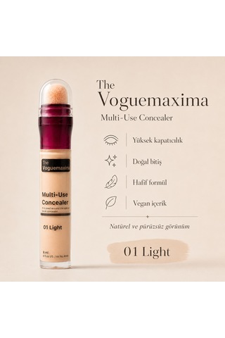 The Voguemaxima Luméa Sünger Uçlu Likit Kapatıcı 01 Light 8 Ml