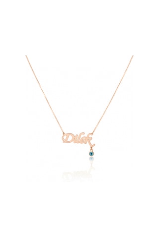 Nazarlıklı İsim Kolye - Rose Rose Gold