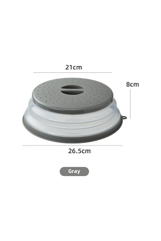 Wezone Sıcak Dayanıklı Silikon Mikrodalga Kapağı: Yağ Tükenmesi Engeli, Muhafaza Fonksiyonu Ve Çekmeceli Saklama Özelliği Gri Diğer