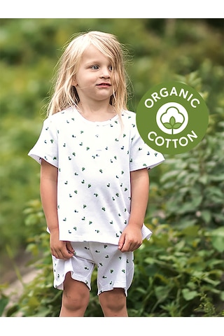 Antebies Organik Beyaz Minik Ördek Erkek Çocuk Pijama Takım Renkli
