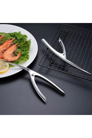 Cbtx 304 Paslanmaz Çelik Karides Bombardımanı Aracı Deniz Ürünleri Kabuk Sökücü Mutfak Aletleri Gümüş