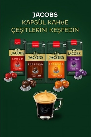 Jacobs Kapsül Kahve Tanışma Paketi Karma 40 Lı PKT.JACOBS.011 Kapsül Kahve