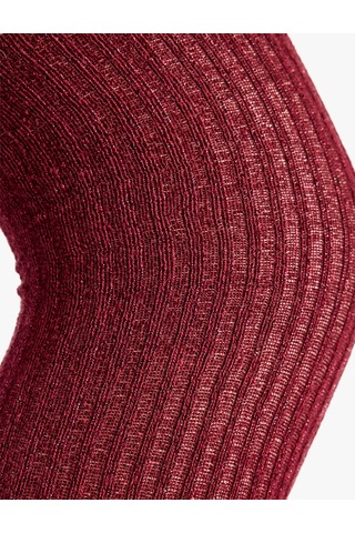 Koton Fitilli Külotlu Çorap Bordo 7wkg80199aa
