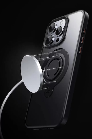 Joko Apple, Uyumlu iPhone 15 Pro Max Avatar 360 Dönen Magsafe Kapak - Titan Gri
