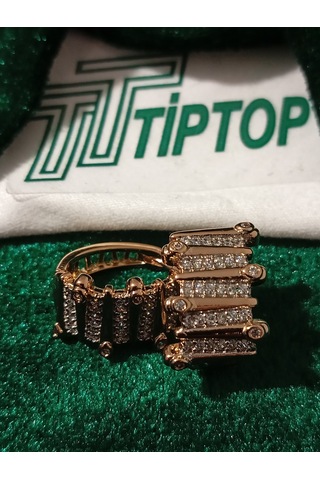 Tiptop / Lumina Atelier Zirkon Çelik Küpe Bakır