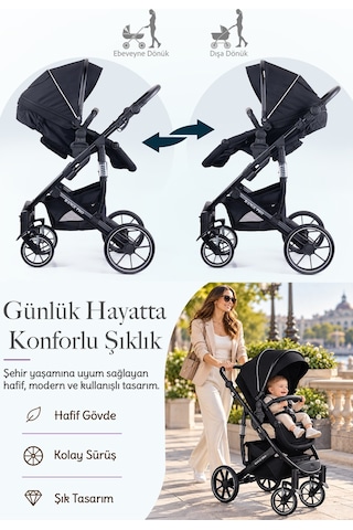 Prego Range Pro Portbebeli i- Size Sertifikalı Travel Bebek Arabası - UPF 50 + UV Korumalı
