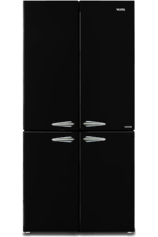 Vestel Retro FD56001 Siyah 487 LT No-Frost Gardırop Tipi Buzdolabı