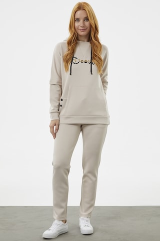 Kanguru Cepli Dalgıç Kumaş Eşofman Takım - Taş 001