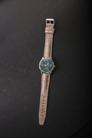 Hakiki Deri 18mm Akıllı Pimli Saat Kordonu Bej