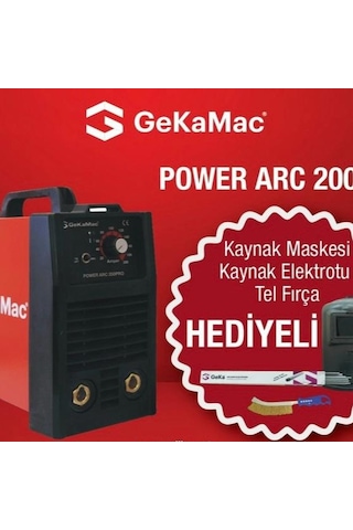Gekamac Power Arc 200 Pro Inverter Kaynak Makinası Hediyeli