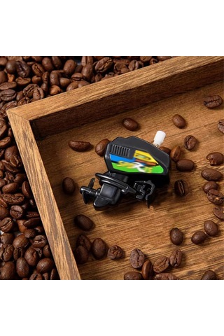 Tekne Motoru Kahve Karıştırıcısı - Wind Up Mini Tekne Motoru Kahve Karıştırıcısı Siyah
