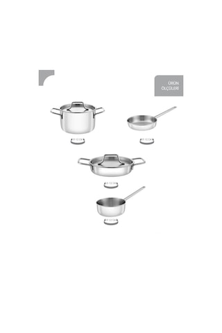 Hascevher Mini Chef Çelik Oyuncak 6 Pcs Tencere Seti